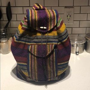 Woven Rasta backback